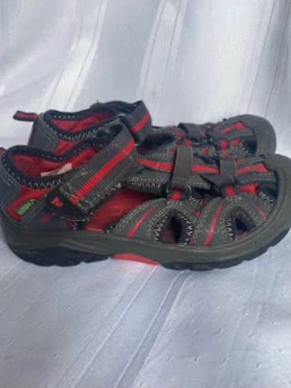 Merrell Hydro Sandal Closed Toe Water Hiking Trail Red Gray Toddler Size 11M